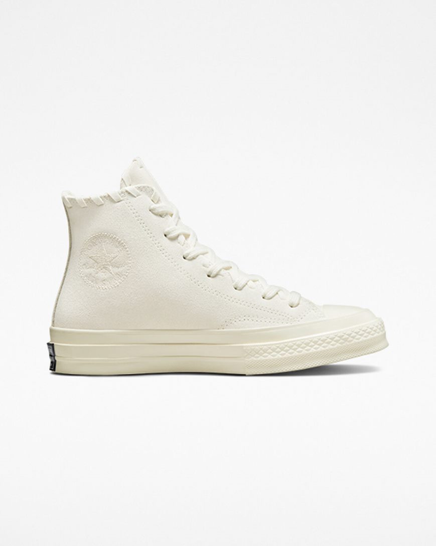 Women\'s Converse Chuck 70 Embroidered Florals High Top Shoes Beige / Beige White | AU 60389G